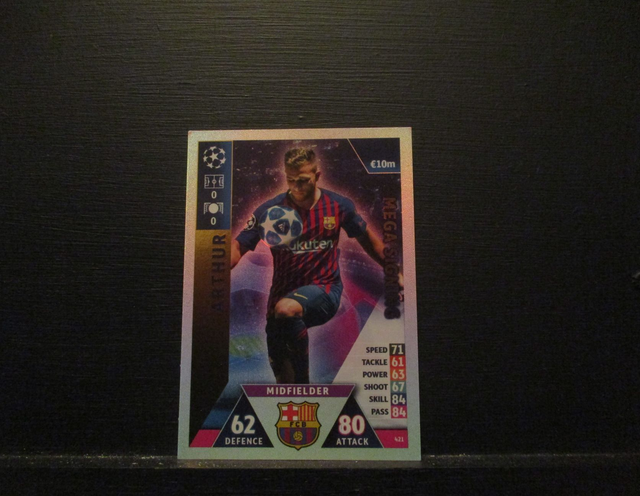 ARTHUR - UEFA Champions League Match Attax 2018/19 Original Trading Card #421