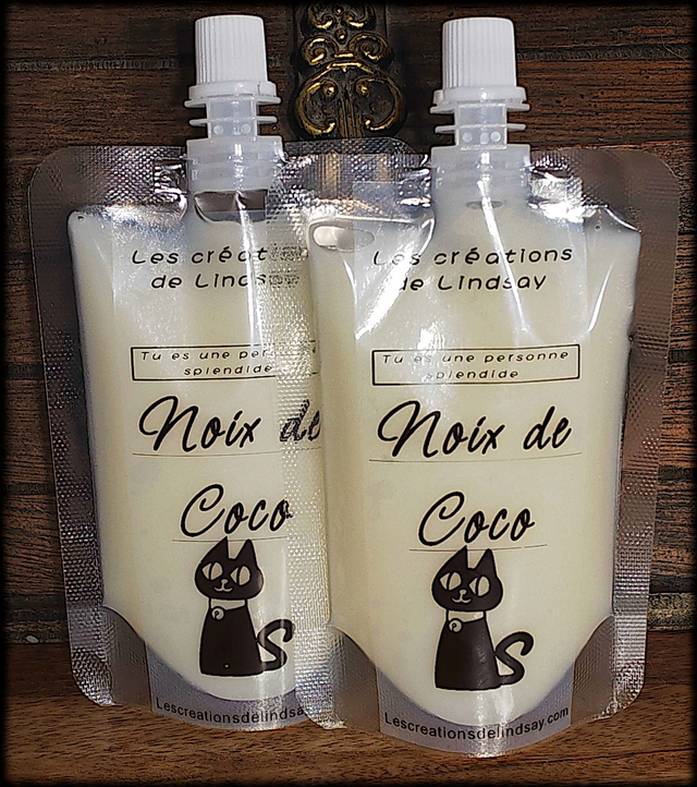 Fondant parfumé compressible Noix de Coco- Squeezable wax  