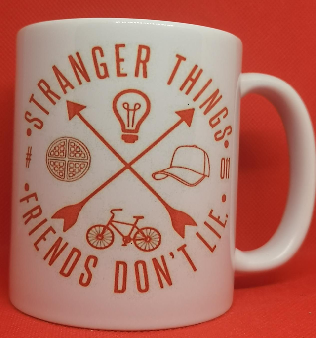 Custom Printed Stranger Things Friends Don't Lie Mug