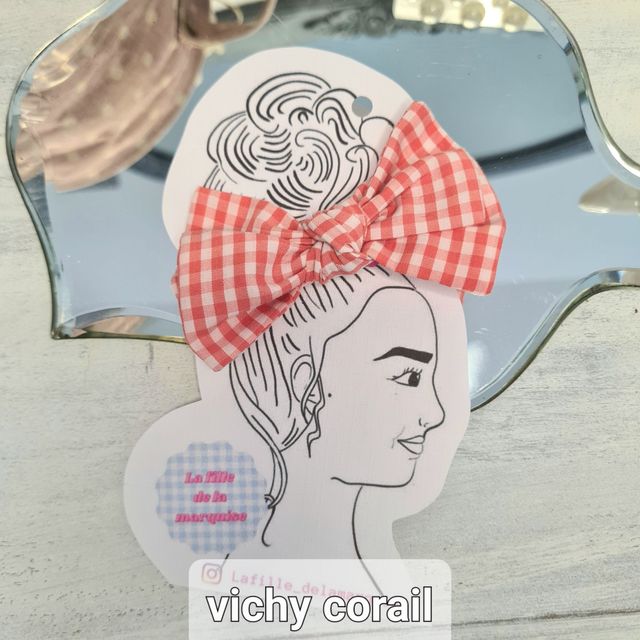 Barrettes "collection vichy" petit modèle