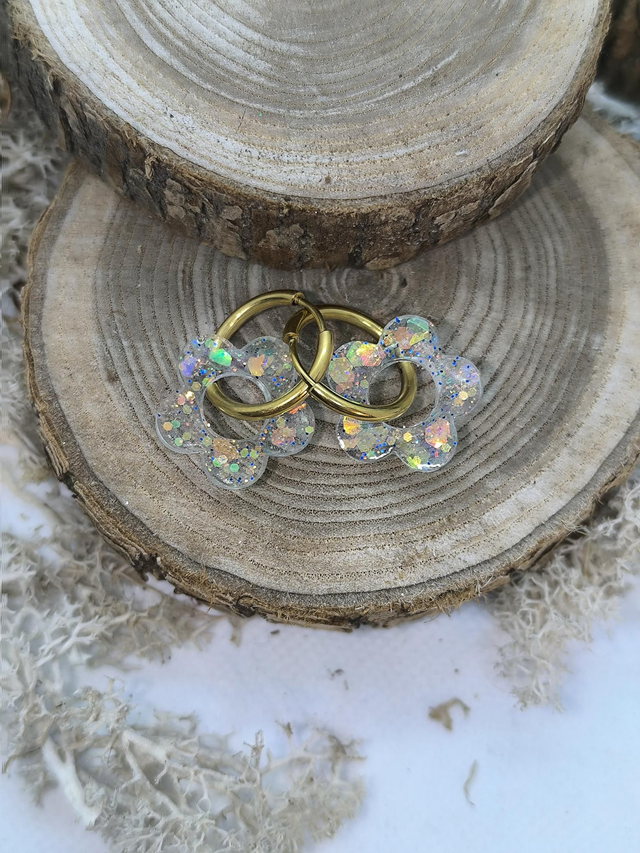 Pampilles interchangeables transparente holographique 