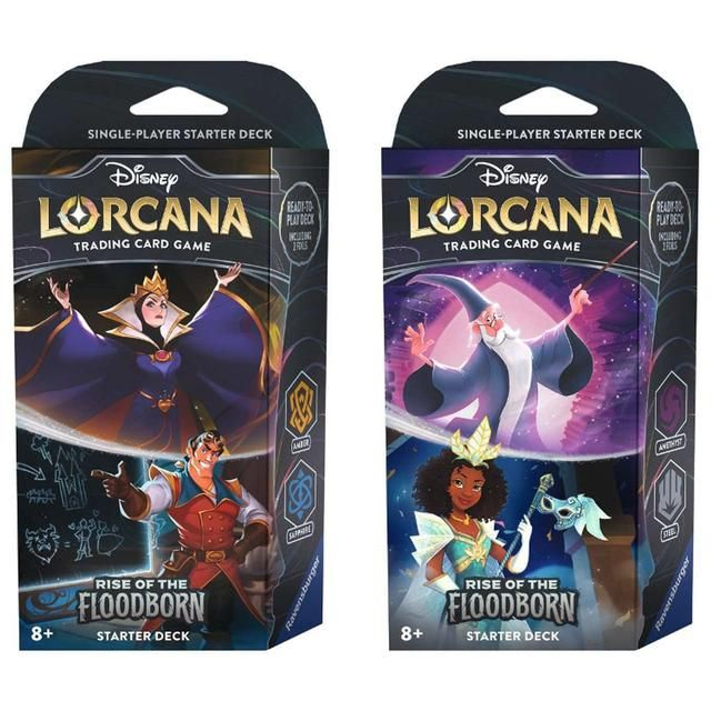 Ravensburger Disney Lorcana: Rise Of The Floodborn Amber &amp; Sapphire Starter Deck