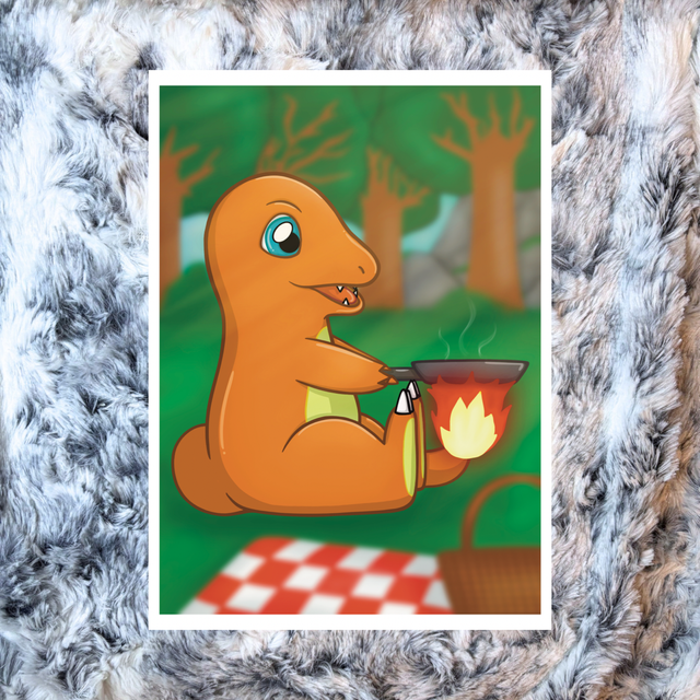 Charmander Pokemon Fanart A5 Print