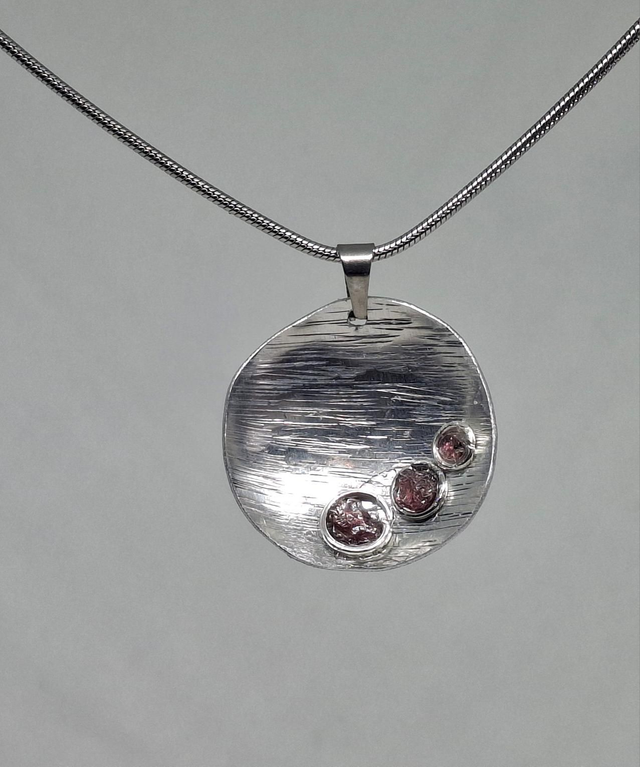3 Garnet Stone Pendant