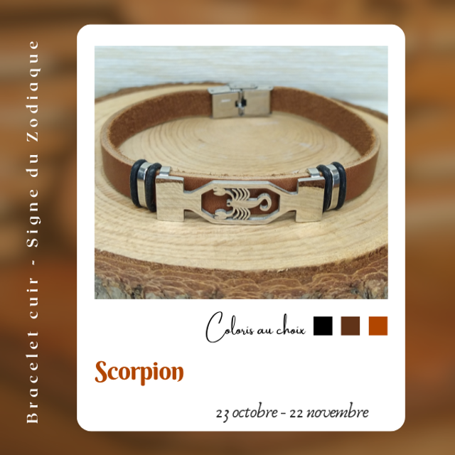 Bracelet en cuir - Scorpion