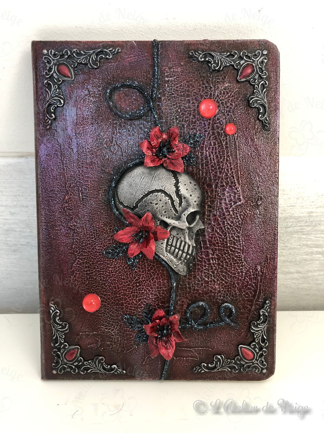 Carnet Crane Floral Rouge