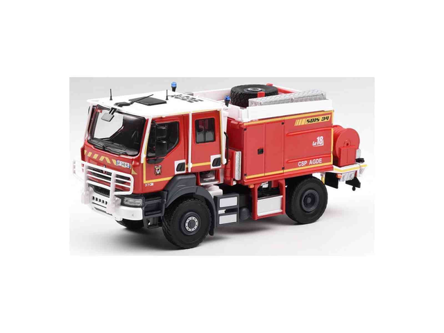 RENAULT KERAX pompiers cabine profonde Brevet CCFS CAMIVA 34 Eligor 114714 1/43