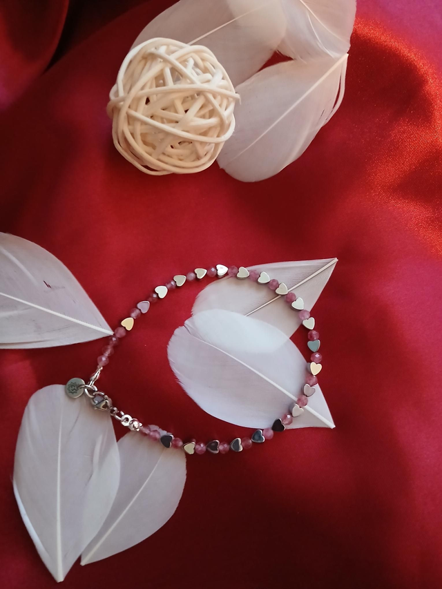 Bracelet St Valentin rouge/noir