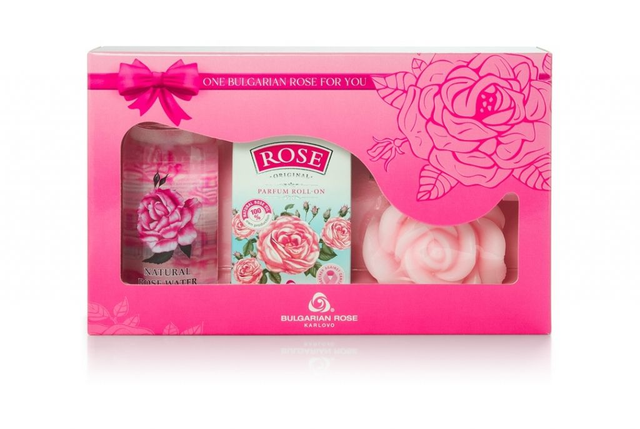 Set Roll-on,agua rosa,jabon Glicerina