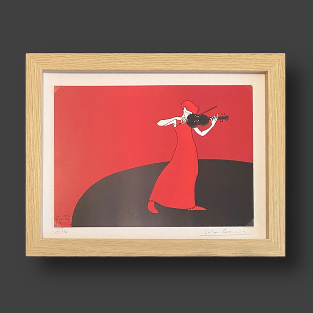 Ilustración Mujer tocando el violín 