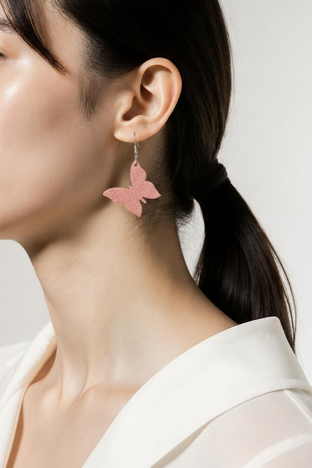 Boucles papillon -Collection Pivoine pétillante