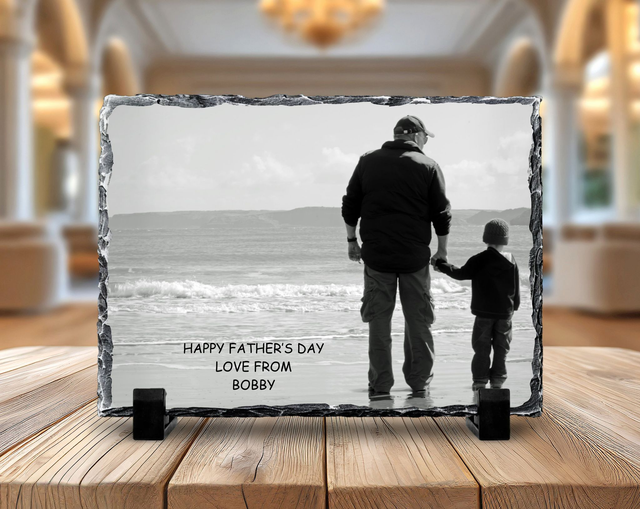 Father's Day photo Rock slate 