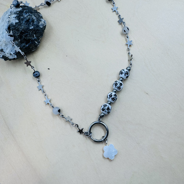 Collier MEDEA quartz tourmaline 