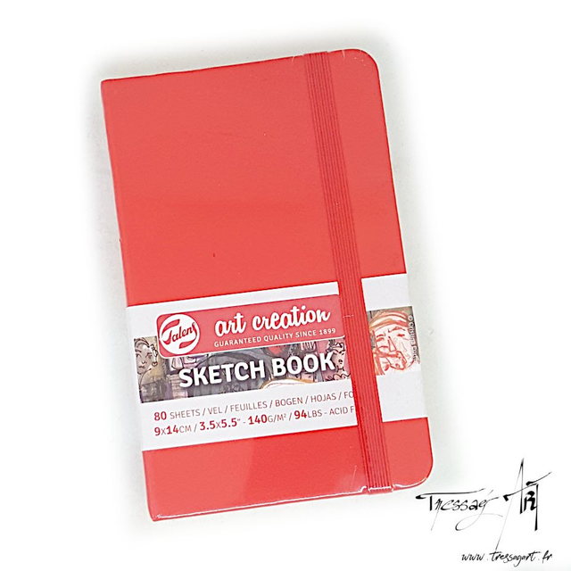TALENS - CARNET DE CROQUIS ROUGE 9*14CM - AM023