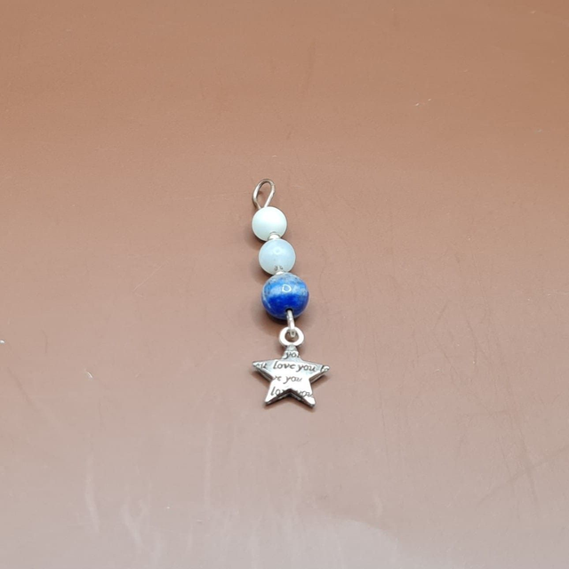 Pendentif Amazonite - lapis lazuli