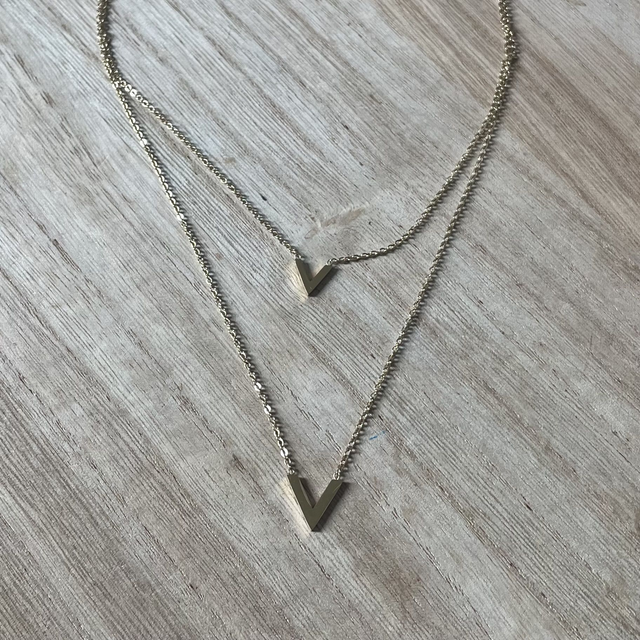 Collier Double Rang V 