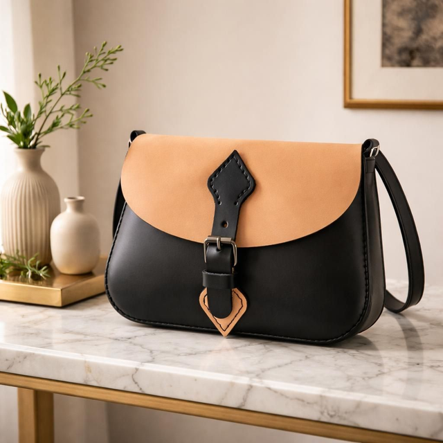 ✨️ PROMO ✨️ Sac Collection Amber - Abricot et noir