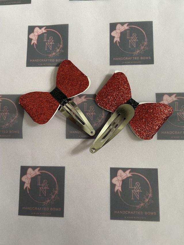Red Mini Snap Clips