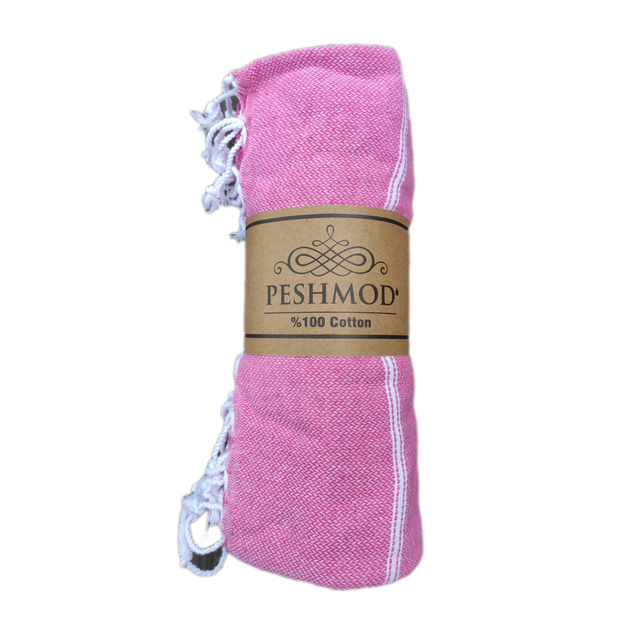 SULTAN PESHTEMAL 175x90 Turecki Ręcznik do Sauny, Hammamu, na Plażę RÓŻOWY