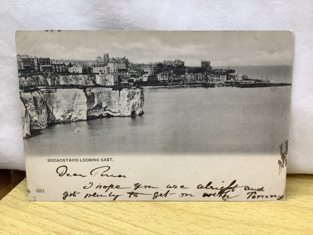 Broadstairs Looking East, Kent, Posted 1904 unbranded antique postcard. Our Ref No. R552 £2.25
