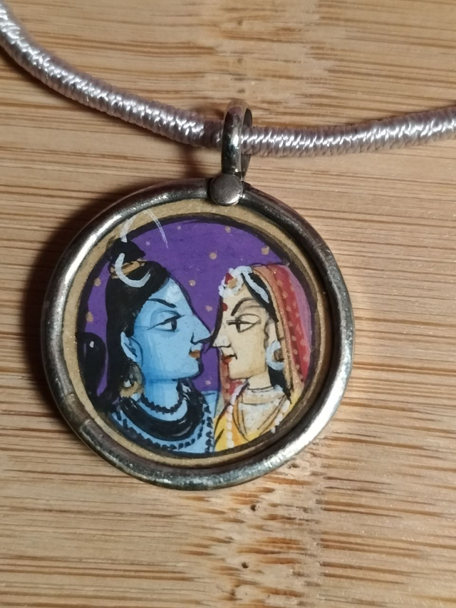 Pendentif avec cordon Shiva Shakti amoureux