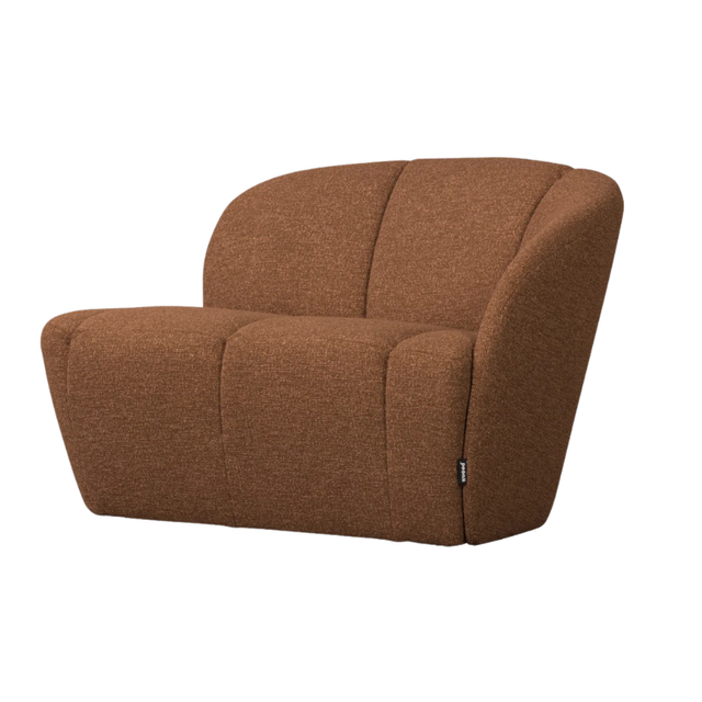 Mojo 2 zits bankje rechts bouclé roest