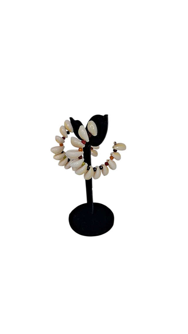 African cowries  ear-rings 