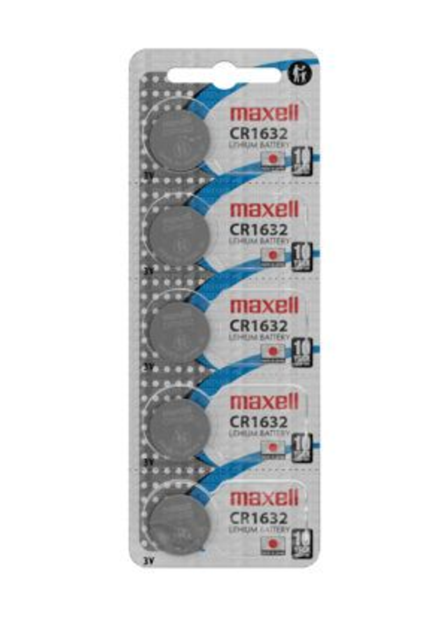 CR1632 Maxell 3 Volt Lithium Battery (Pack 5)