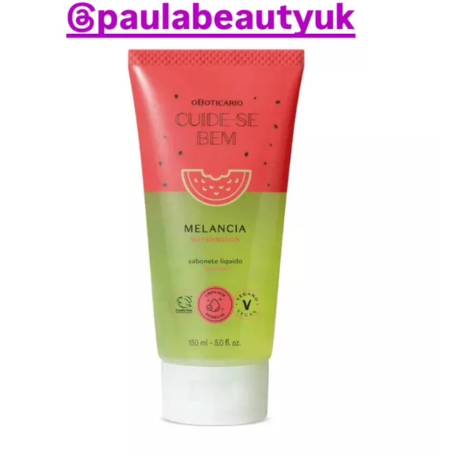 Sabonete Líquido Corporal Cuide-se Bem Feira Melancia, 150ml - Edição Limitada