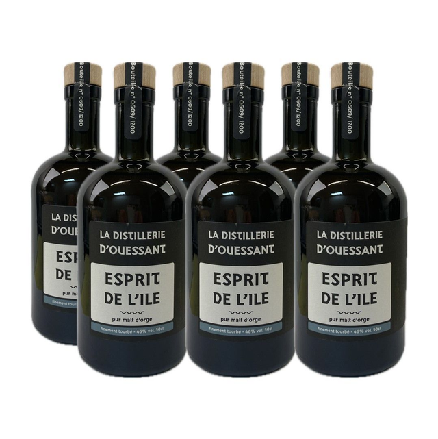 Pur Malt ESPRIT DE L'ILE finement tourbé #2401 46%vol - pack x6 - Livraison offerte en France Métropolitaine