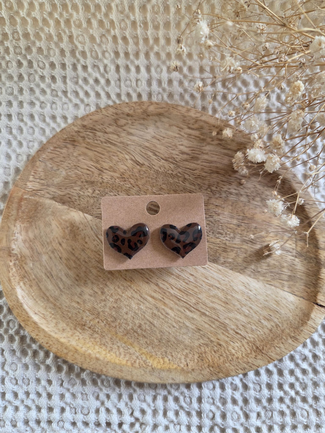 Cœurs Graou Léopard marron