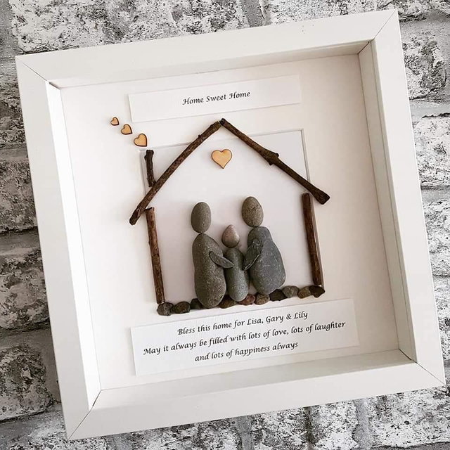 Bless this home | New Home gift | Pebble art home sweet home frame 