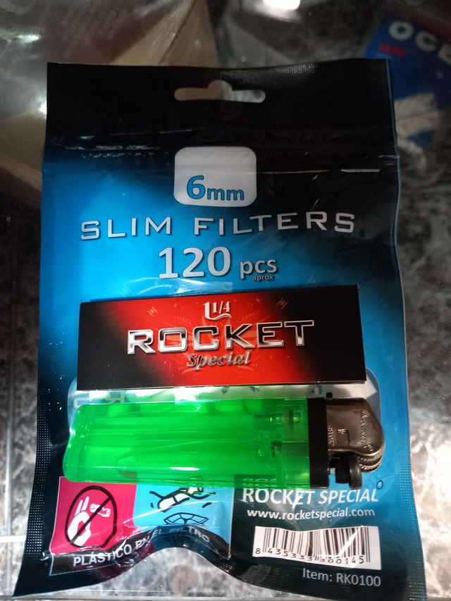 Filtro rocket mechero+papel 6mm