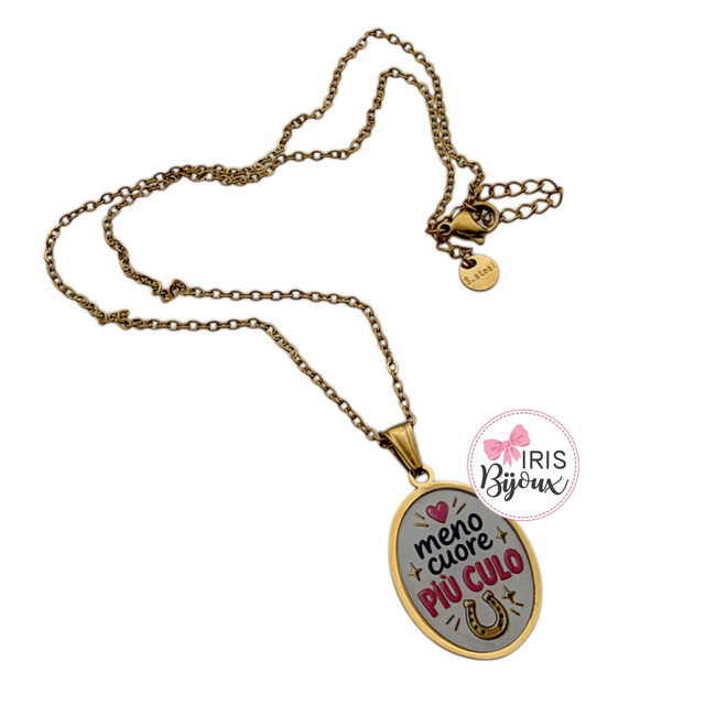 Collana girocollo Meno cuore piu culo 