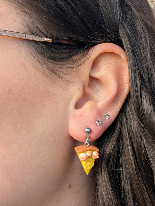 Boucles d'oreilles tarte au citron