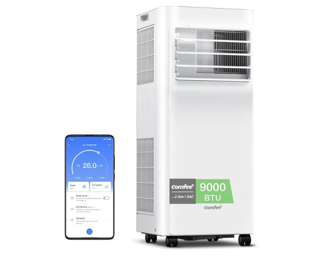 Pingüino Aire Acondicionado Portátil 9000 BTU/2300 Frigorías Breezy Cool Pro – Climatizador sin unidad exterior, Bajo Consumo, App Control y Kit de Ventana – Refrigera, Ventila y Deshumidifica