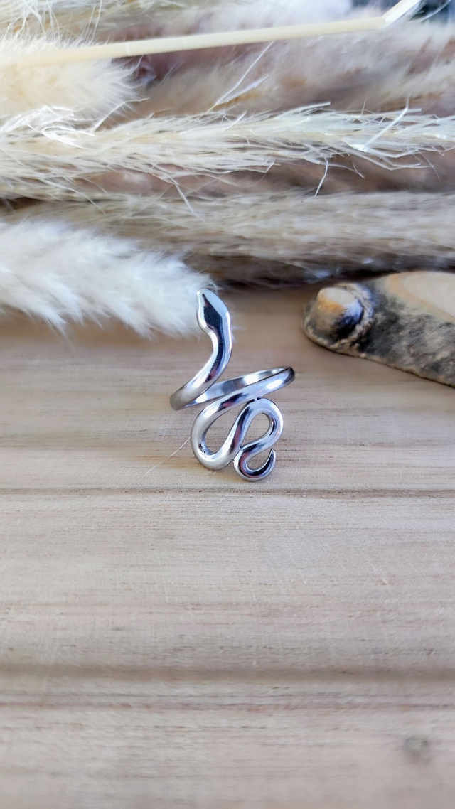 Bague Serpent acier