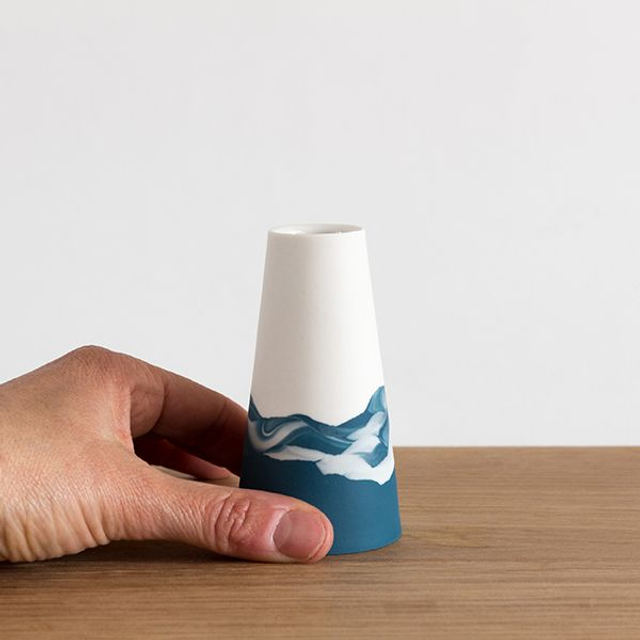 Vase - Mini - Horizons - Bleu émeraude