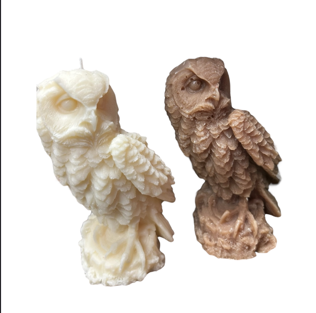 Owl Pillar Candle 