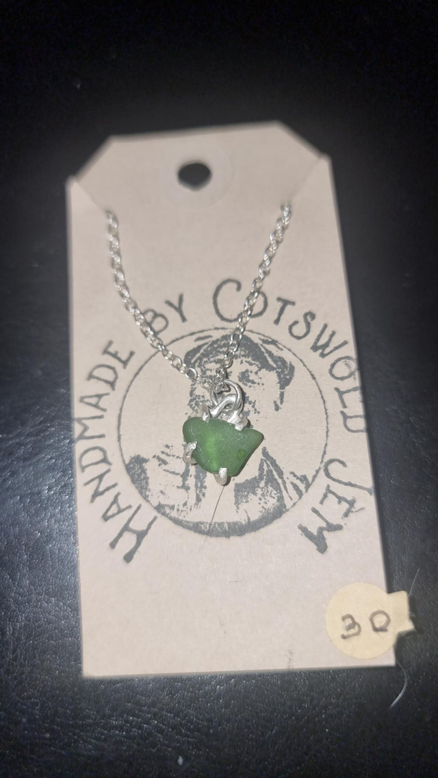 Seaglass claw pendent