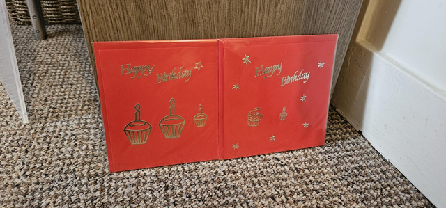 Red happy birthday 