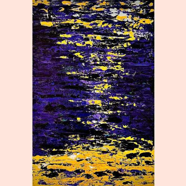 Violet and Yellow 20x30cm / 8x12”