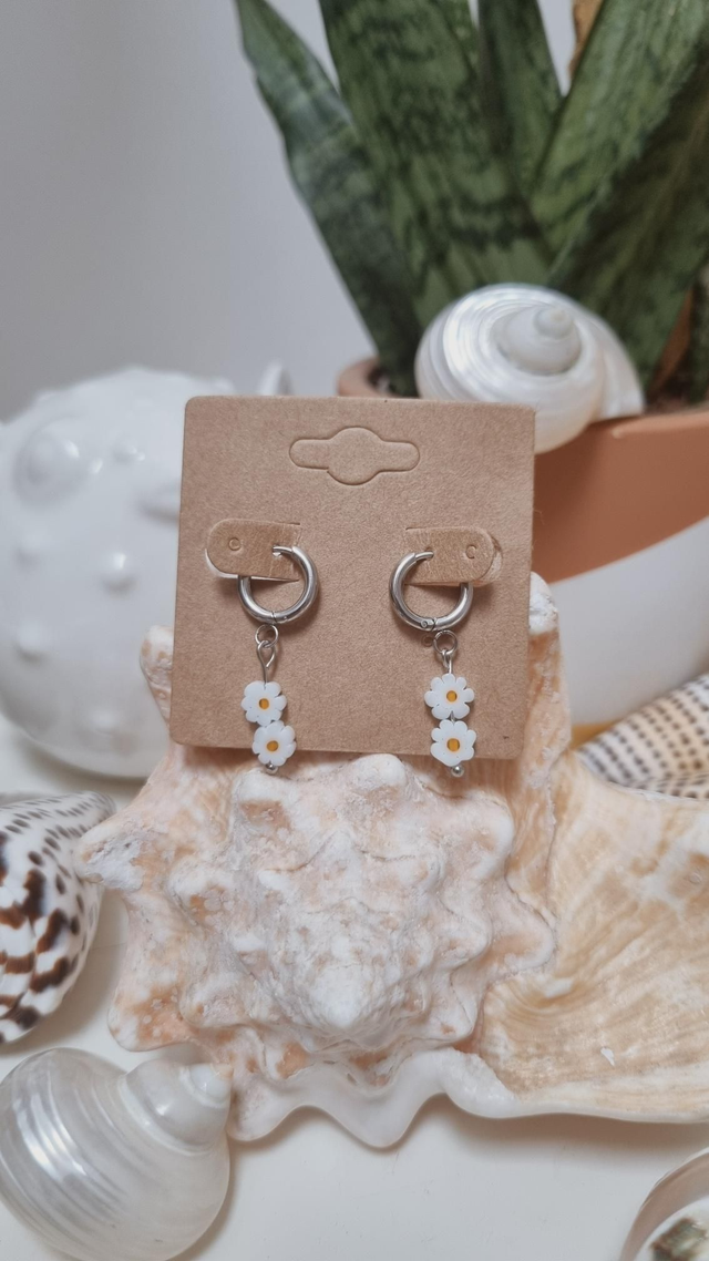 Boucles d'oreilles pâquerettes 