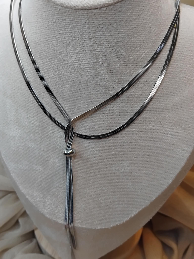 Collier double en acier inoxydable 