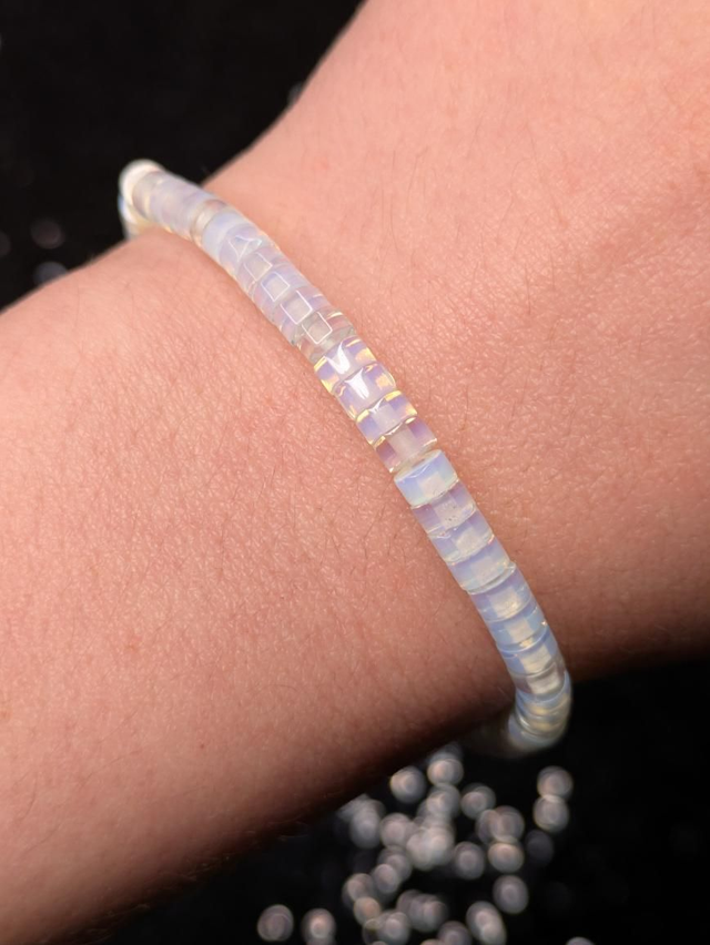 Bracelet opaline heishi 