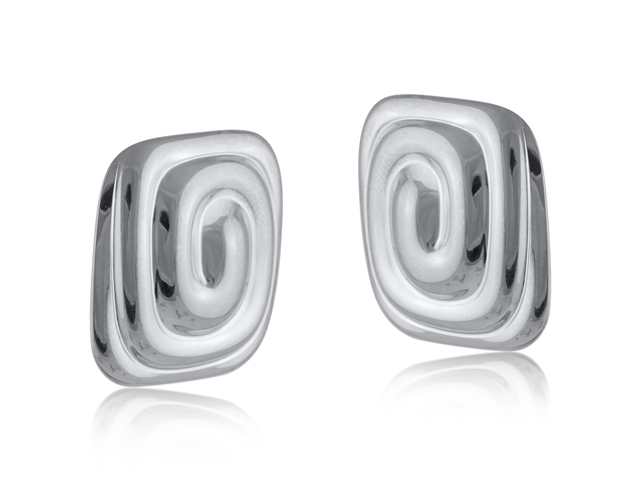 Silver Swirl Earrings 