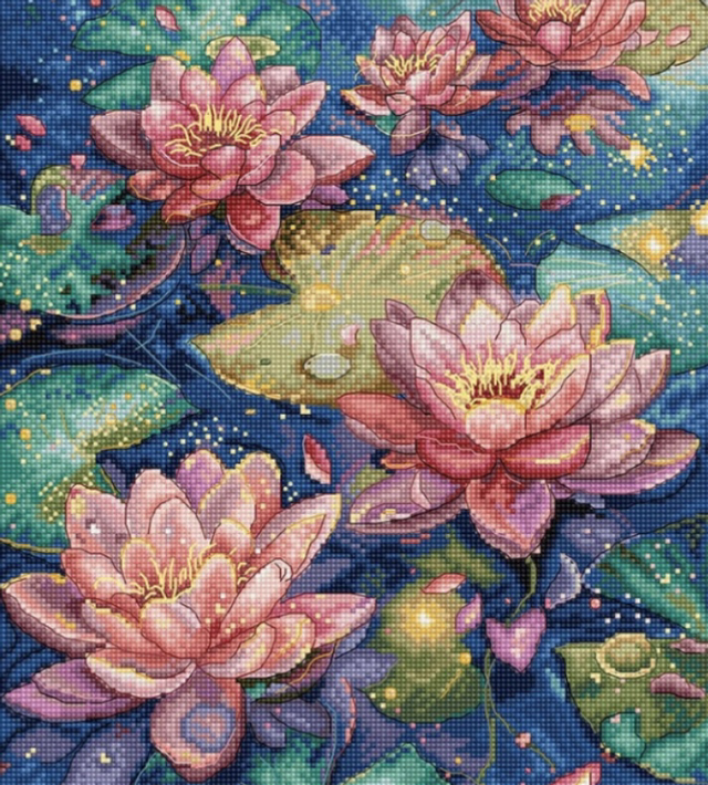 CROSS STITCH KIT WATER LILY 23X29CM by Letistitch