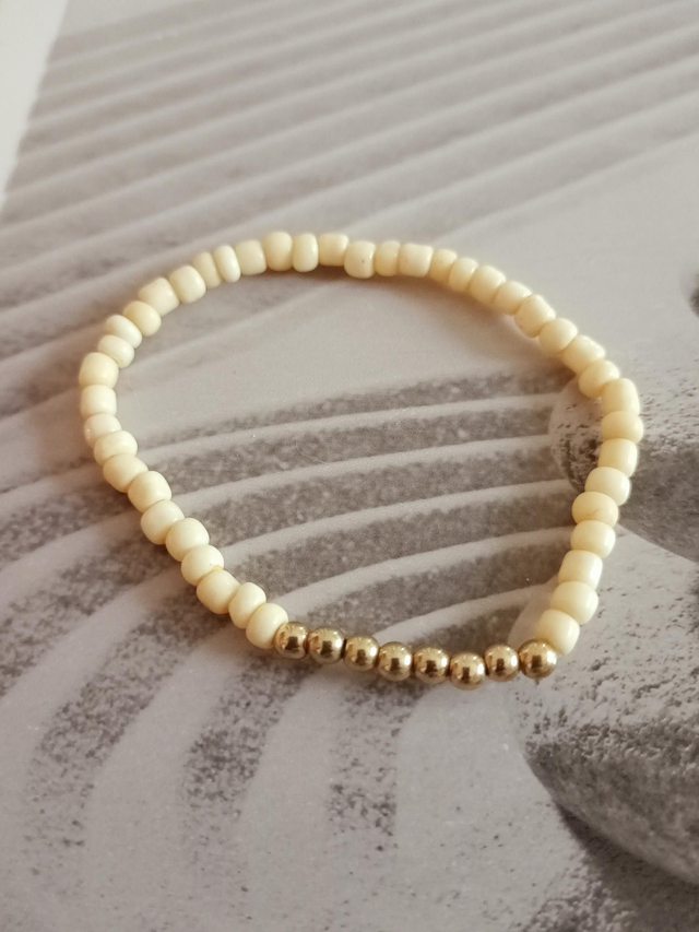 Bracelet perles deux couleurs 