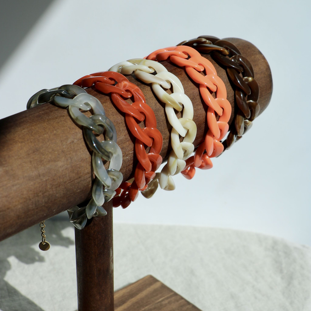 Bracelet mailles acryliques