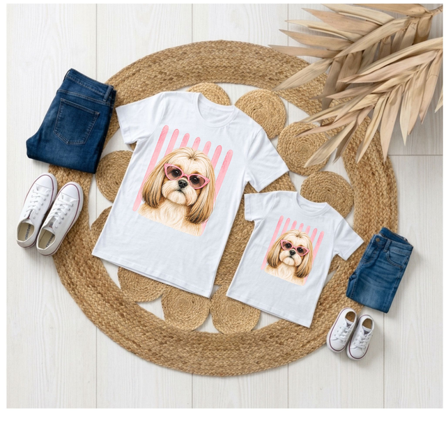 T-shirt chien stylé – Collection Matchy_ Shih Tzu